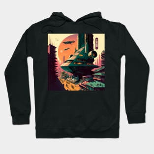 Futuristic Seoul Drawing Illustration Hoodie